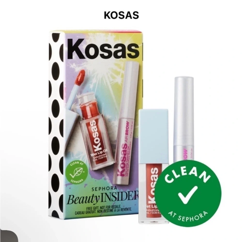 Kosas Wet Lip Oil and Air brow NIB